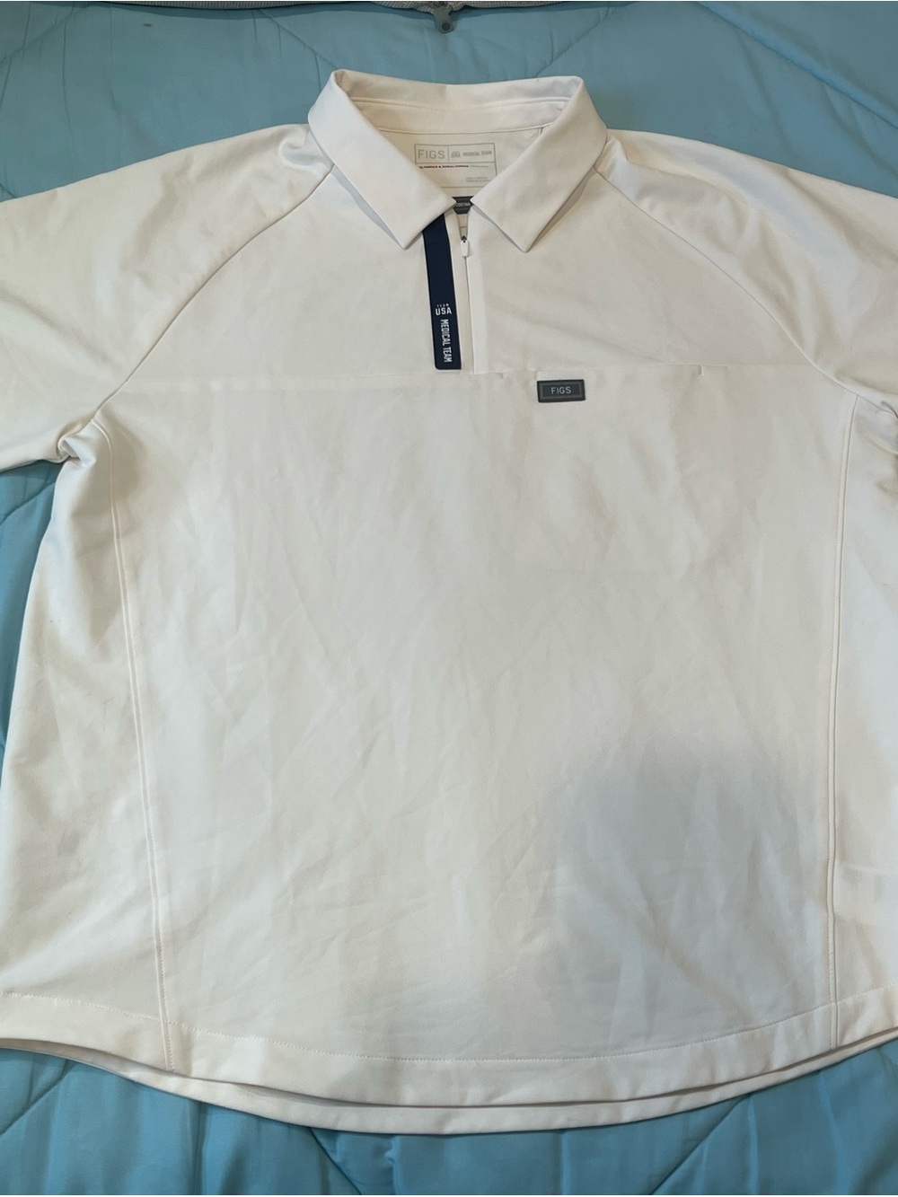 FIGS Team USA Polo Scrub Top NWOT